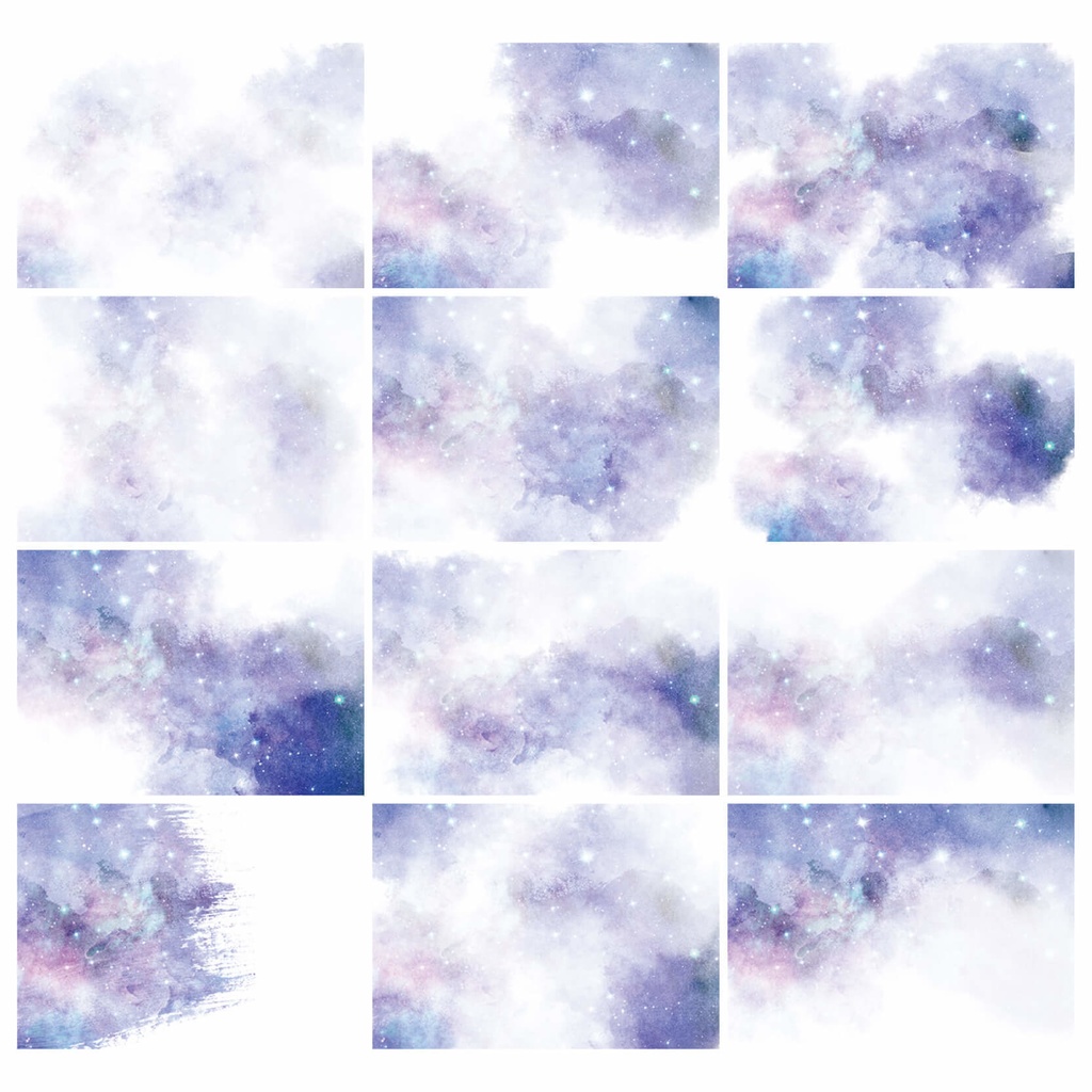 水彩テクスチャ背景素材215点セット - Cool