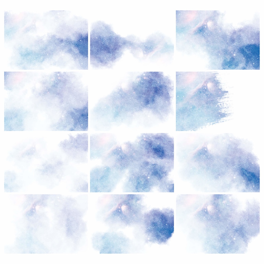 水彩テクスチャ背景素材215点セット - Cool