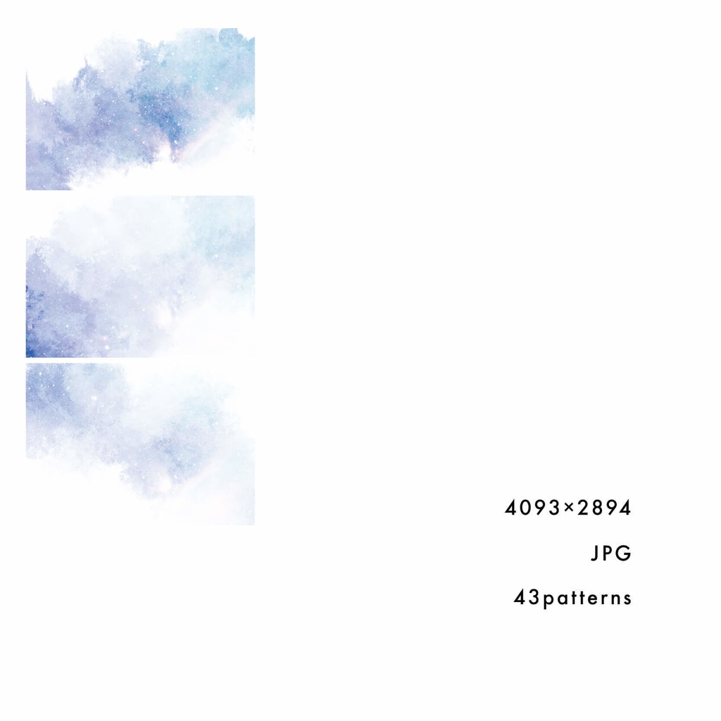 水彩テクスチャ背景素材215点セット - Cool