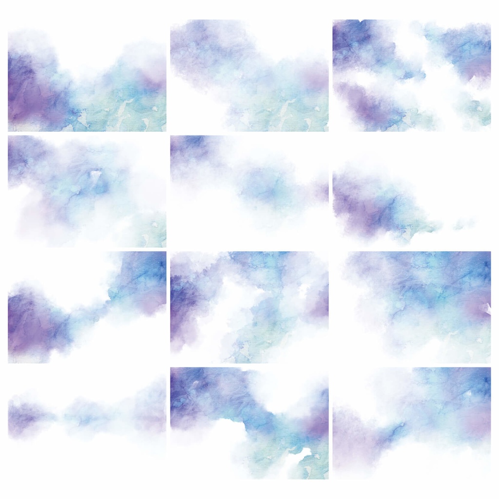 水彩テクスチャ背景素材215点セット - Cool