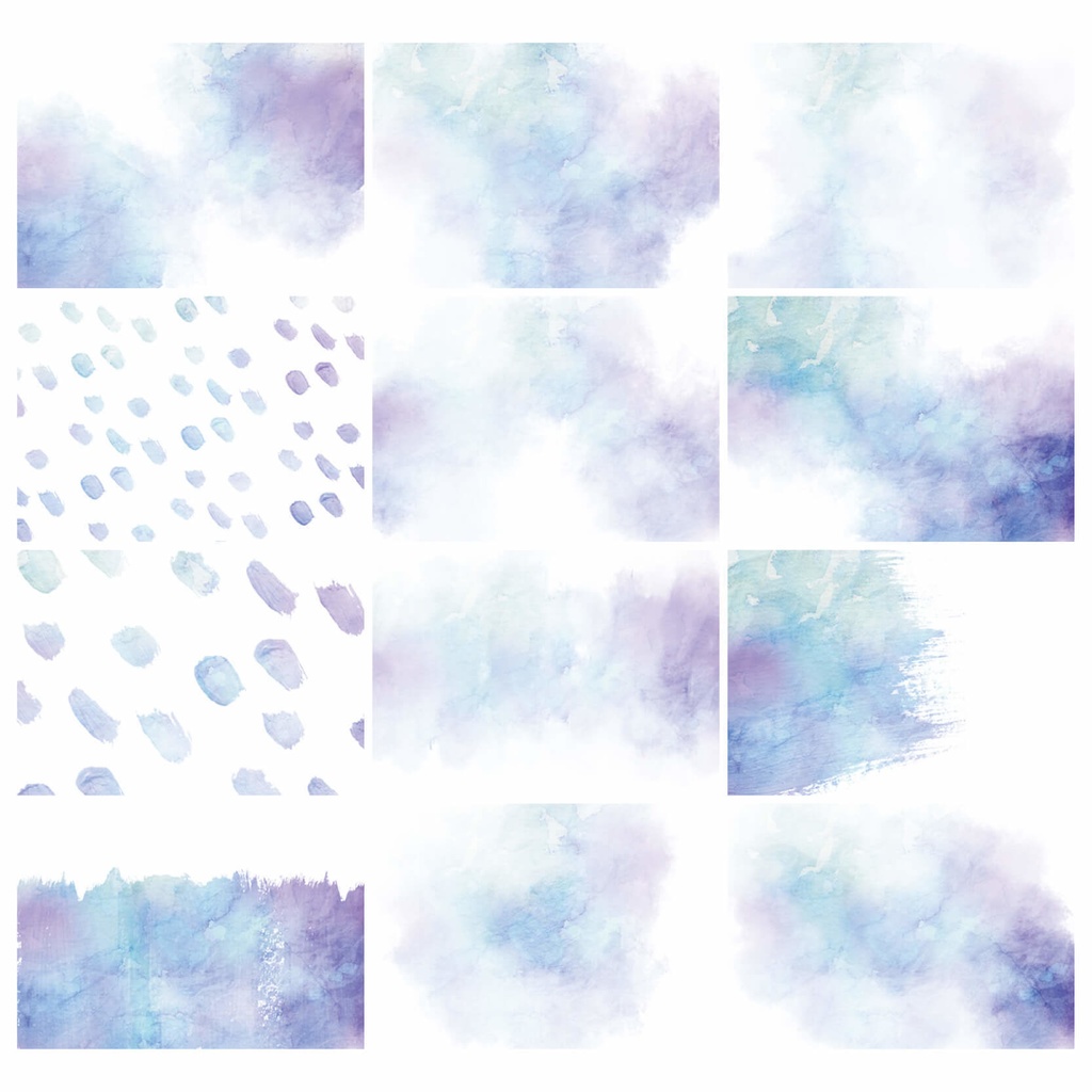 水彩テクスチャ背景素材215点セット - Cool