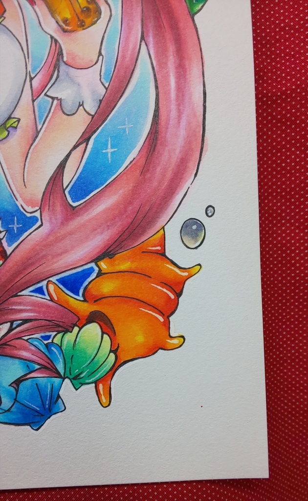 手描き 原画 イラスト オリジナル 水着 女の子