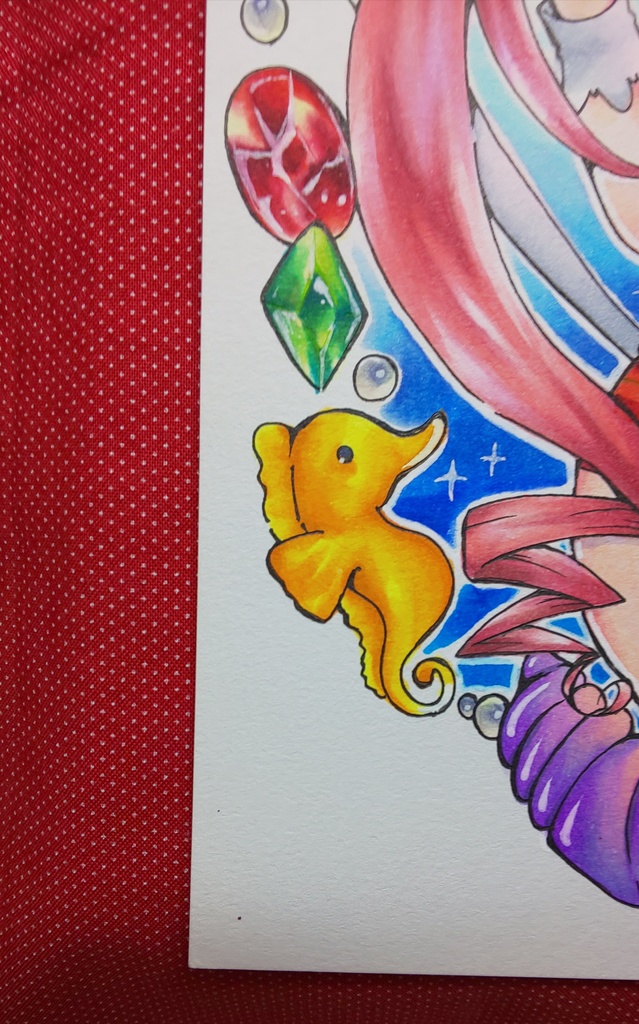 手描き 原画 イラスト オリジナル 水着 女の子