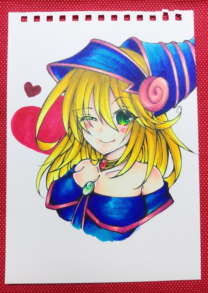 ブラック・マジシャン・ガール 原画 手描き