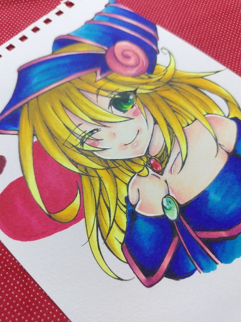 ブラック・マジシャン・ガール 原画 手描き