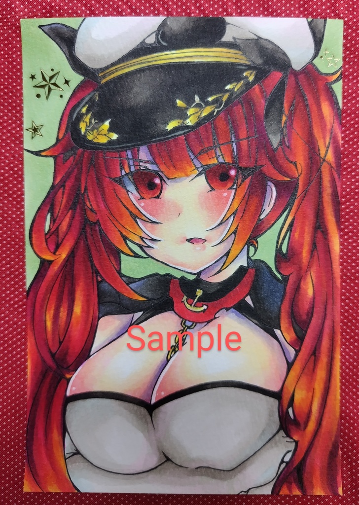 アズールレーン ホノルル 原画 ポストカード 手描き 手書き