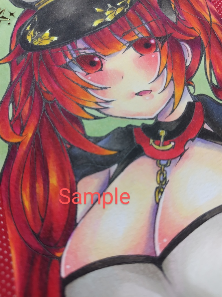 アズールレーン ホノルル 原画 ポストカード 手描き 手書き