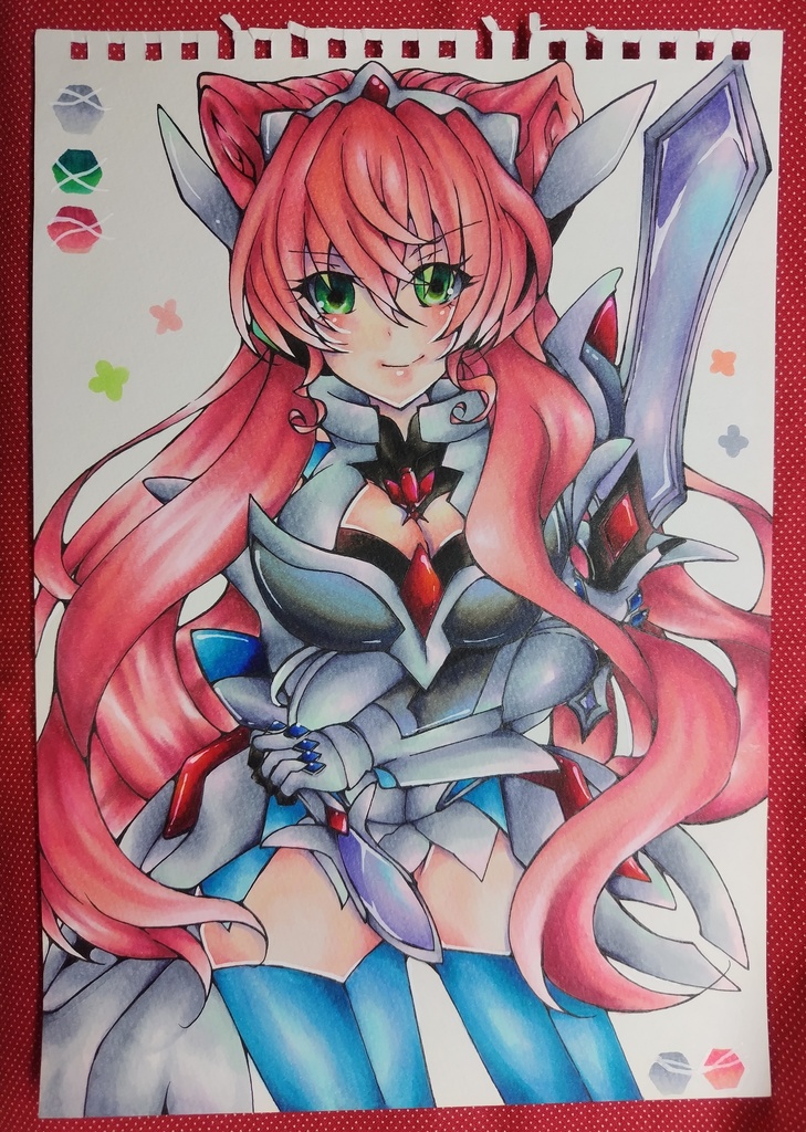 戦姫絶唱シンフォギア マリア・カデンツァヴナ・イヴ 手描きイラスト 原画 直筆