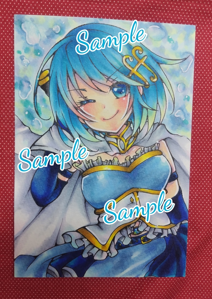 美樹さやか 魔法少女まどか☆マギカ まどマギ 原画 手書き 手描き イラスト ポストカード