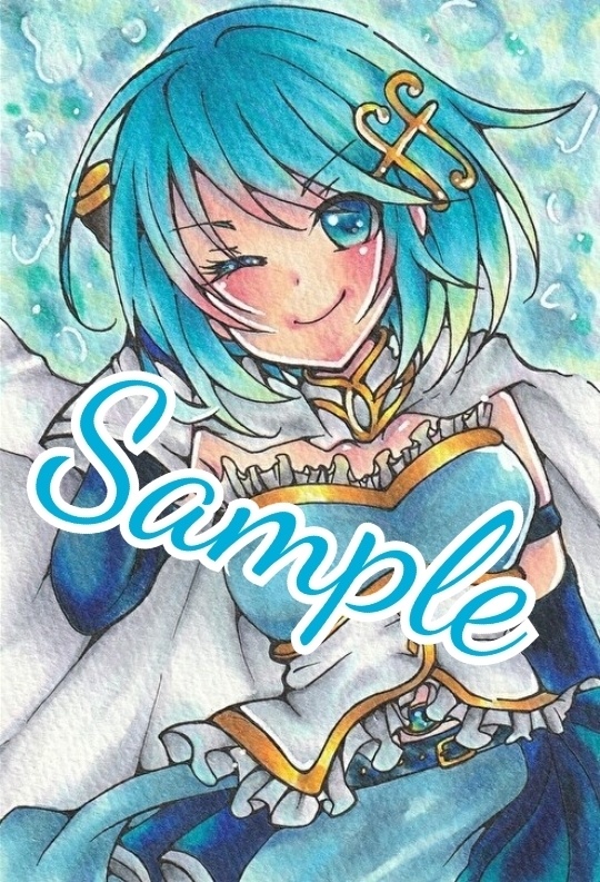 美樹さやか　魔法少女まどか☆マギカ　まどマギ 原画 手書き 手描き イラスト ポストカード
