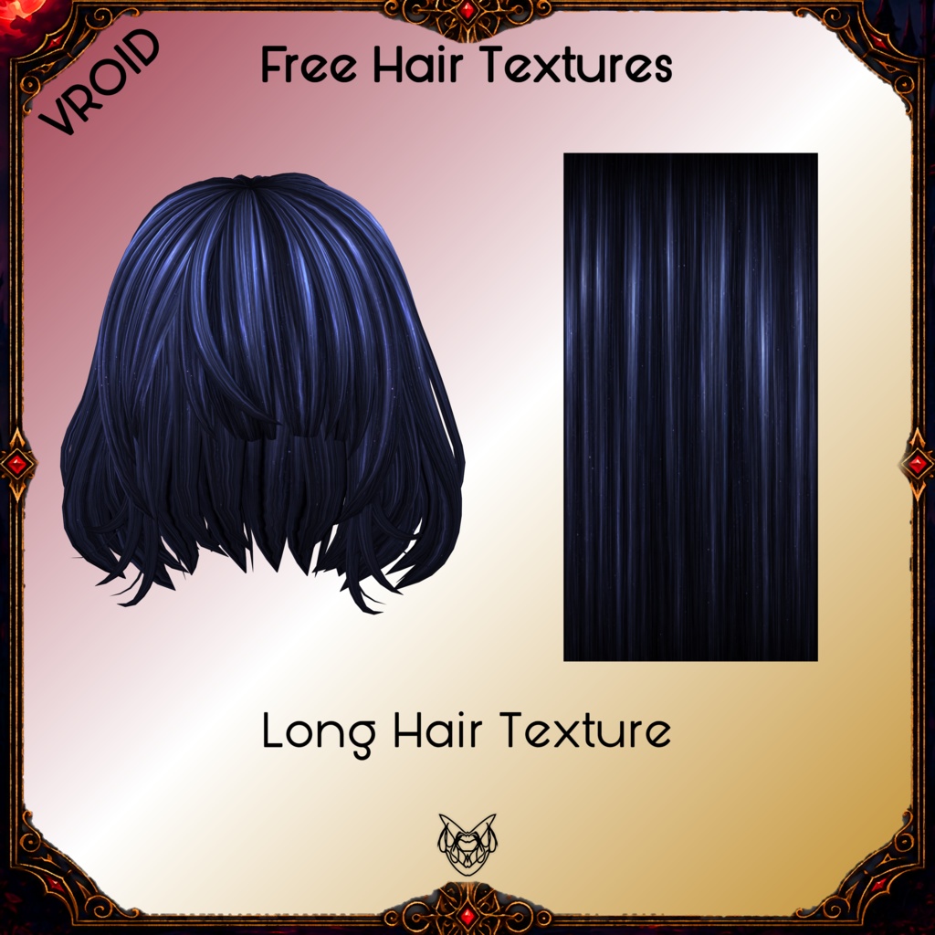 Midnight Starfield Hair Texture. Free and Support Versions (same)