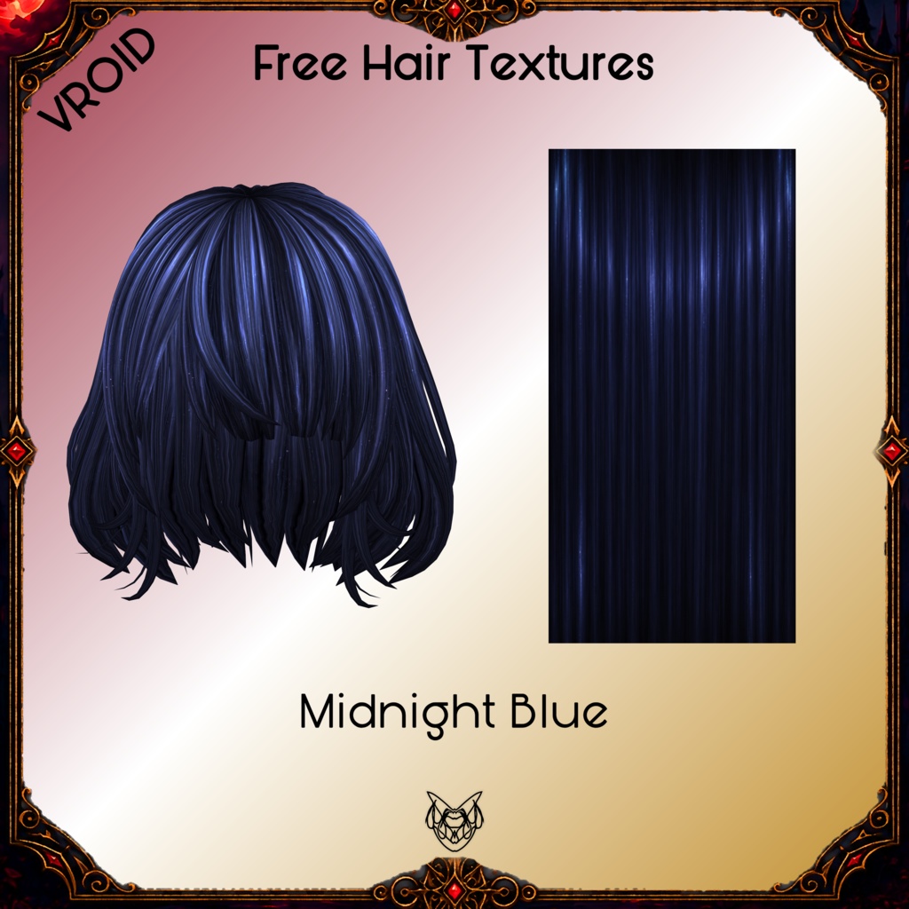 Midnight Starfield Hair Texture. Free and Support Versions (same)