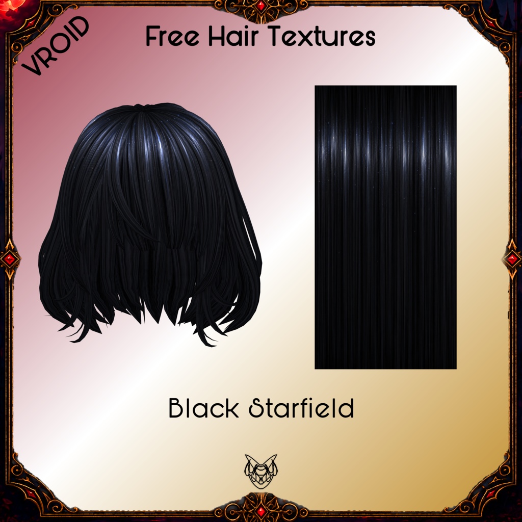 Midnight Starfield Hair Texture. Free and Support Versions (same)