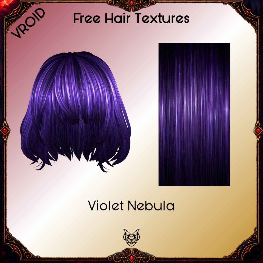 Midnight Starfield Hair Texture. Free and Support Versions (same)