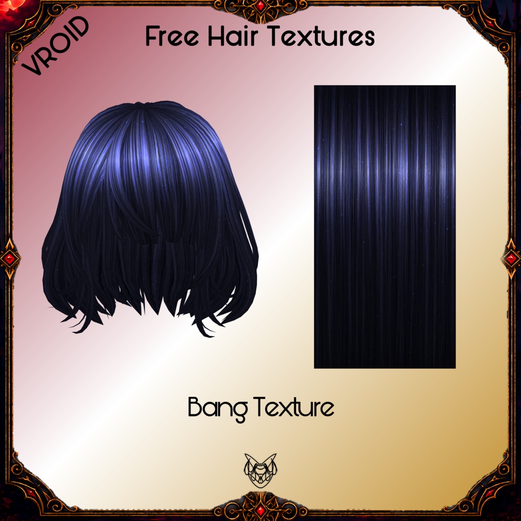 Midnight Starfield Hair Texture. Free and Support Versions (same)