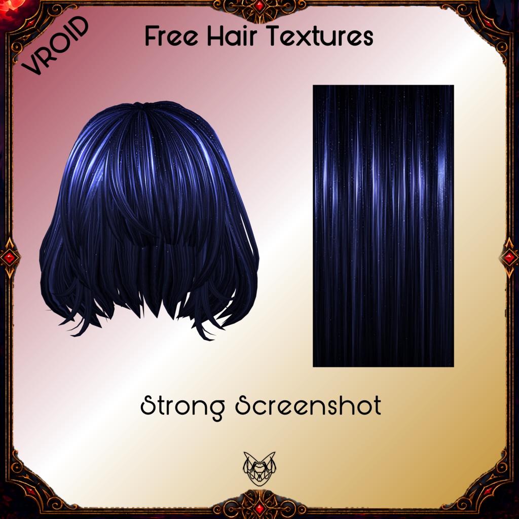 Midnight Starfield Hair Texture. Free and Support Versions (same)