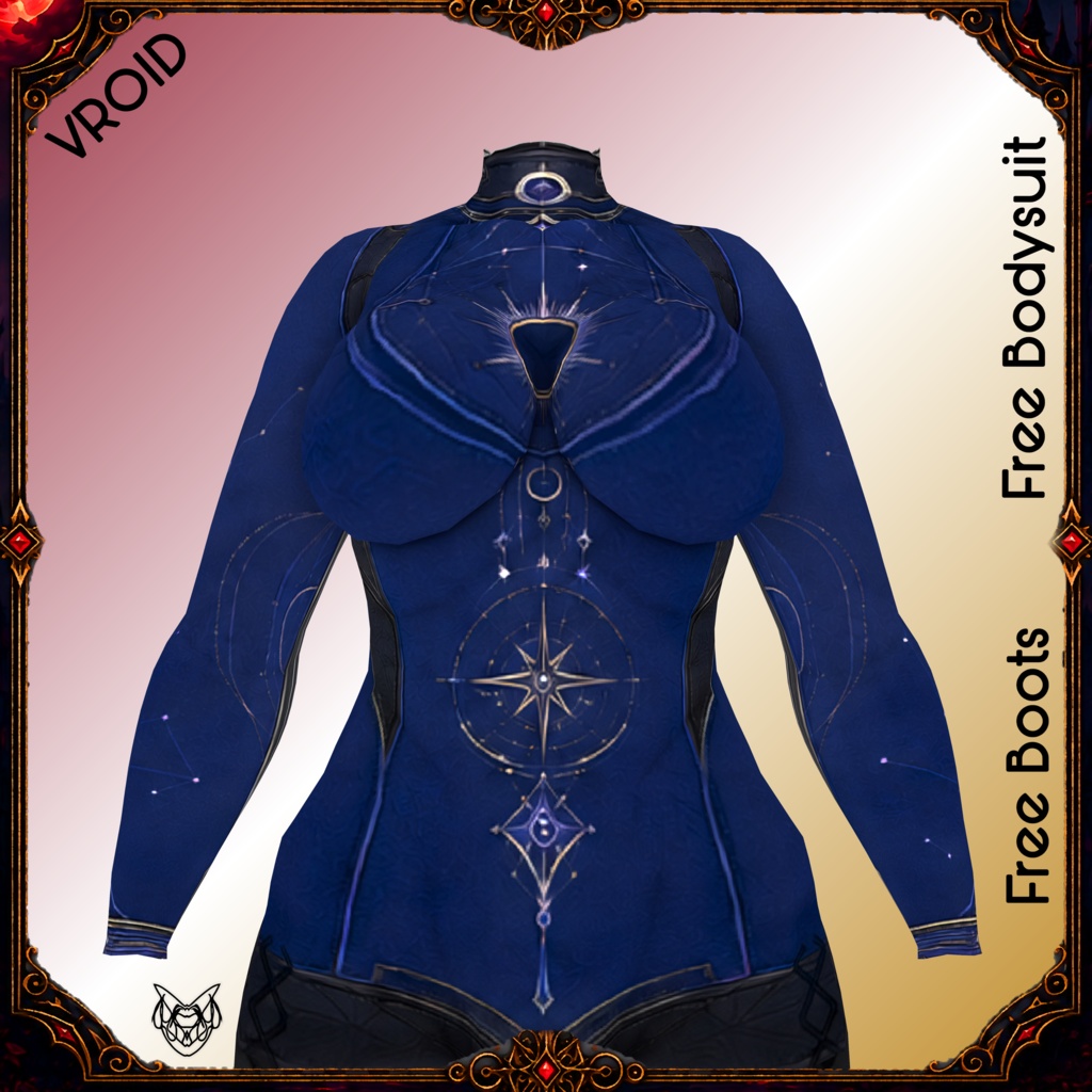 Indigo Celestial Combat Mage Outfit (Bodysuit & Boots). RECENTLY UPDATED