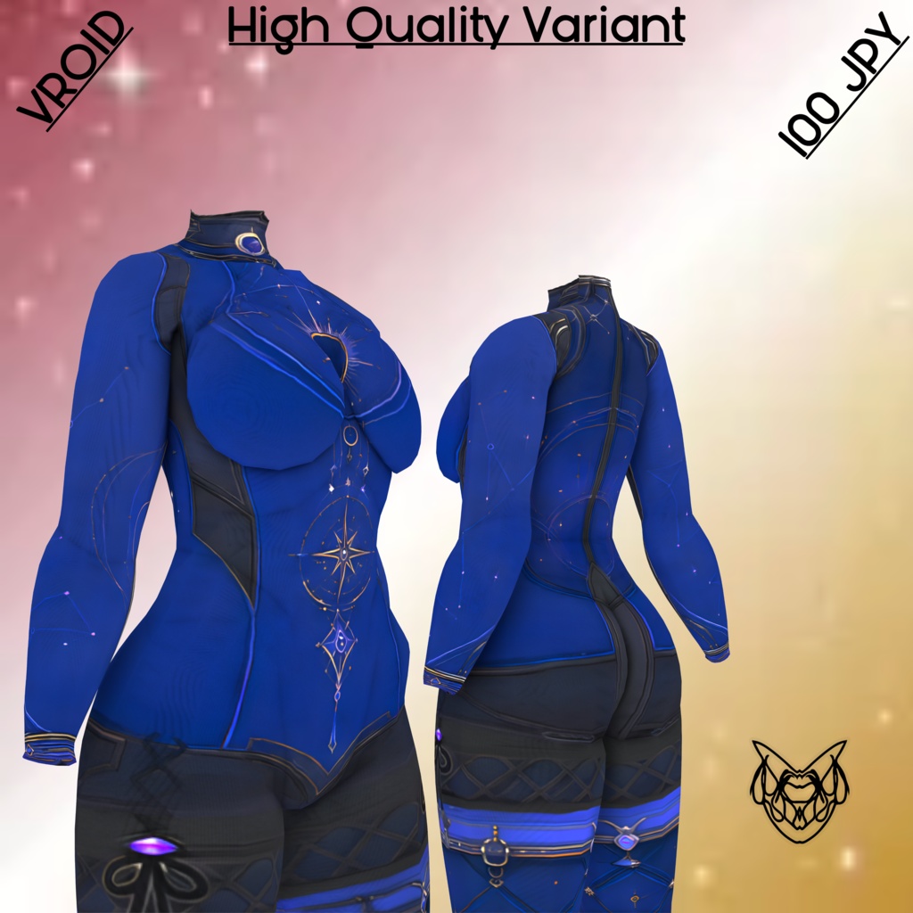 Indigo Celestial Combat Mage Outfit (Bodysuit & Boots). RECENTLY UPDATED