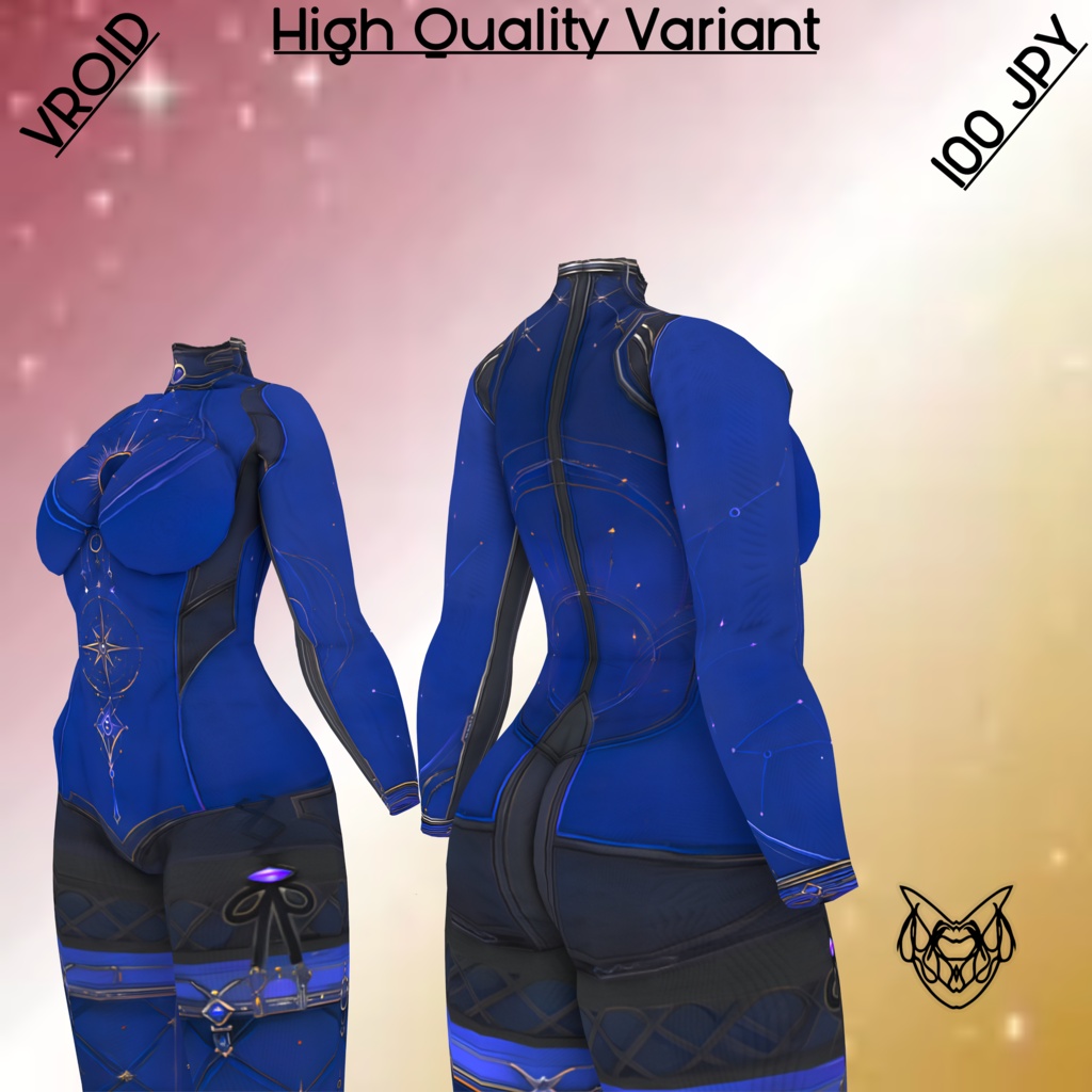 Indigo Celestial Combat Mage Outfit (Bodysuit & Boots). RECENTLY UPDATED