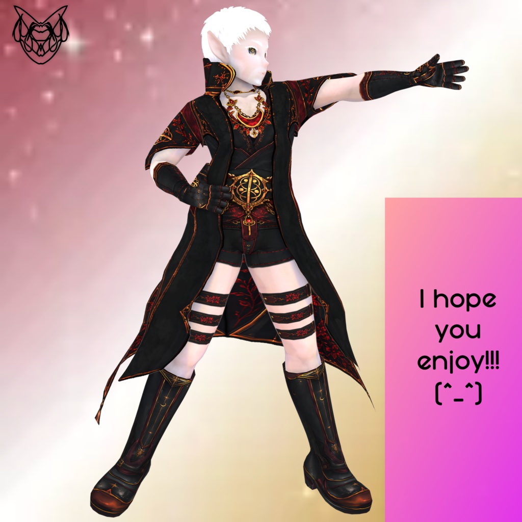 Crimson Moon Dark Mage Outfit (7-Piece Set)