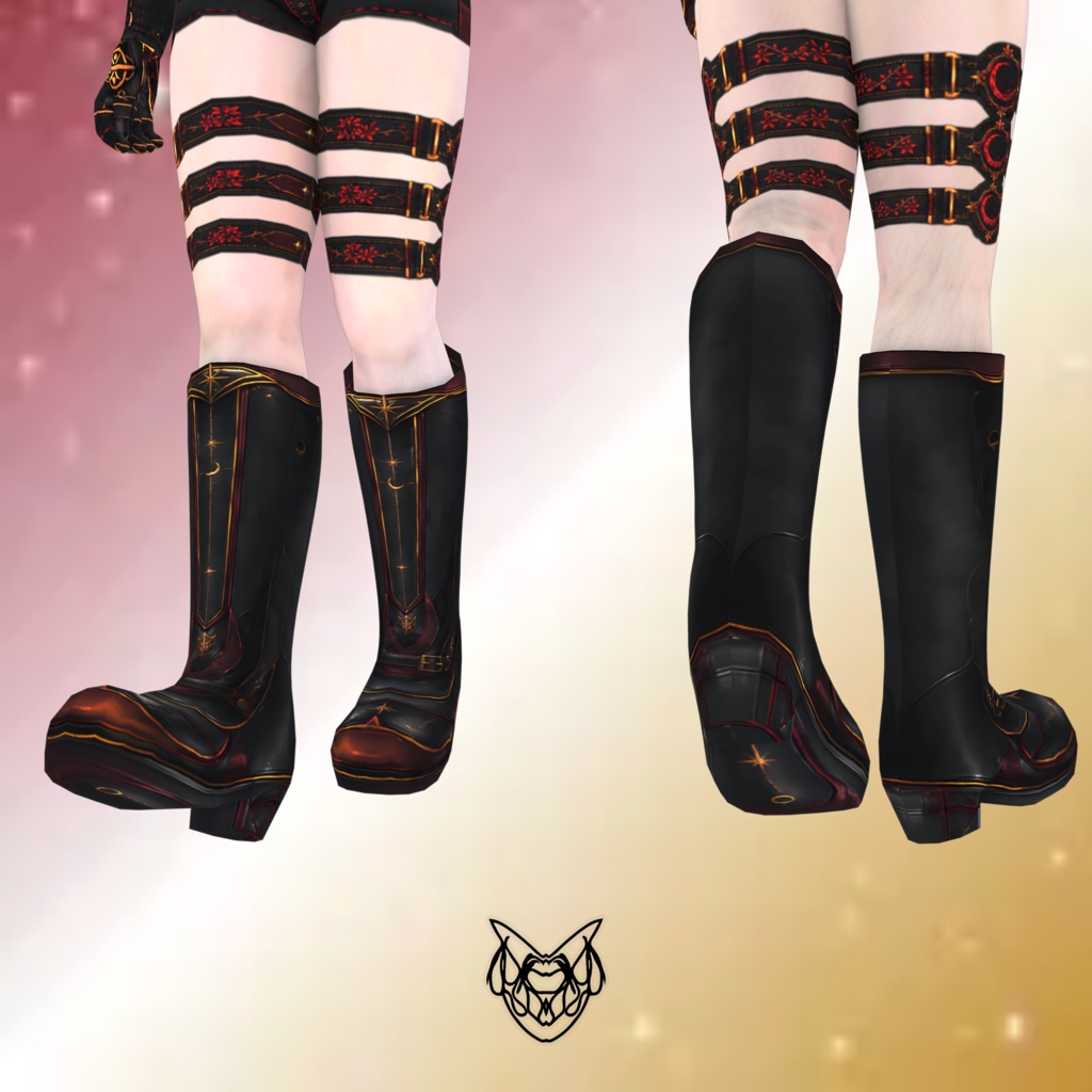 Crimson Moon Dark Mage Outfit (7-Piece Set)