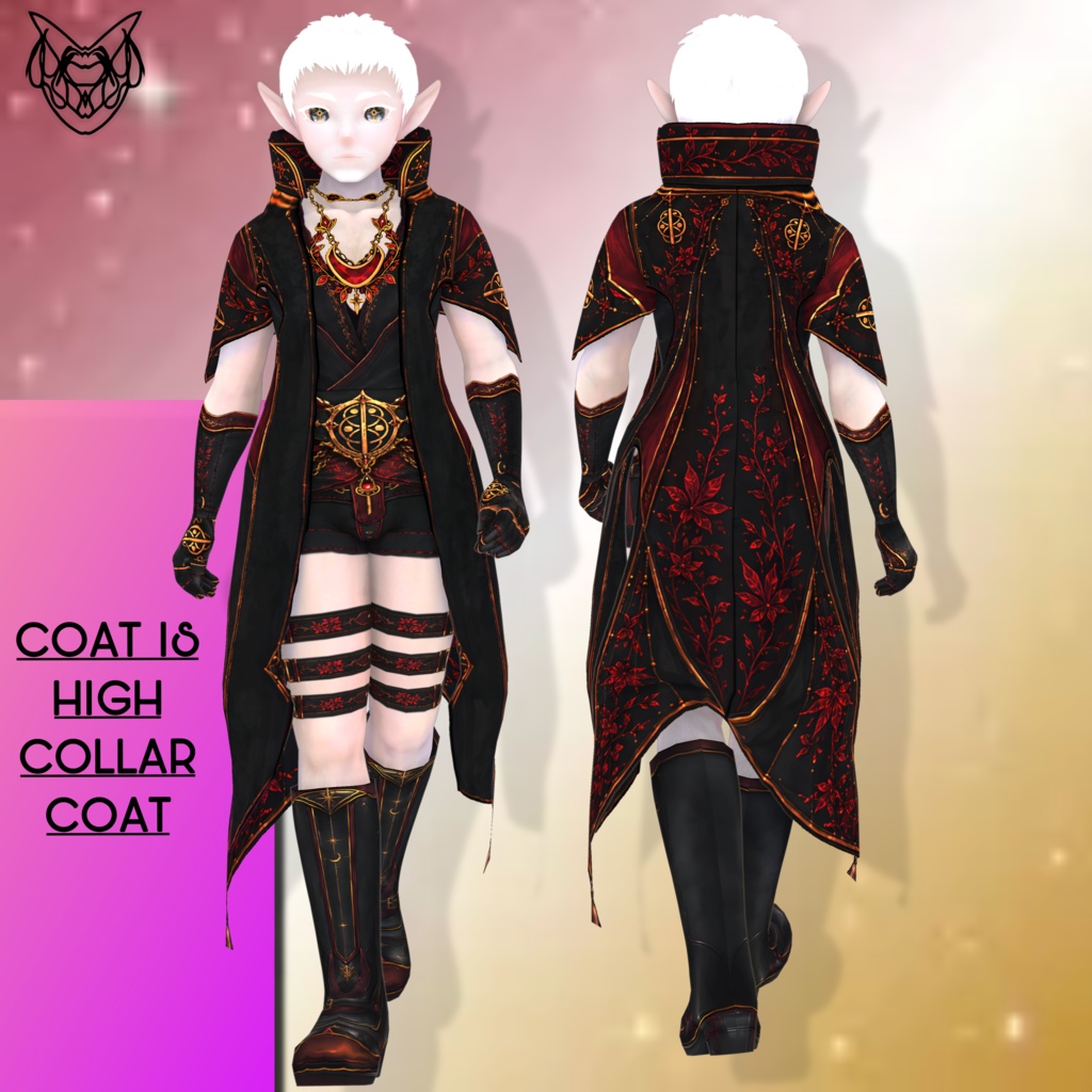 Crimson Moon Dark Mage Outfit (7-Piece Set)