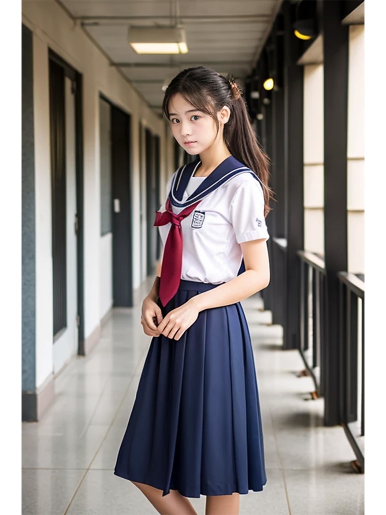 ティーンモデル AIファッションスナップ5 セーラー服/セーラーコスチューム編