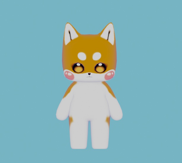 [FBX / Blender3D] Shiba-Chan