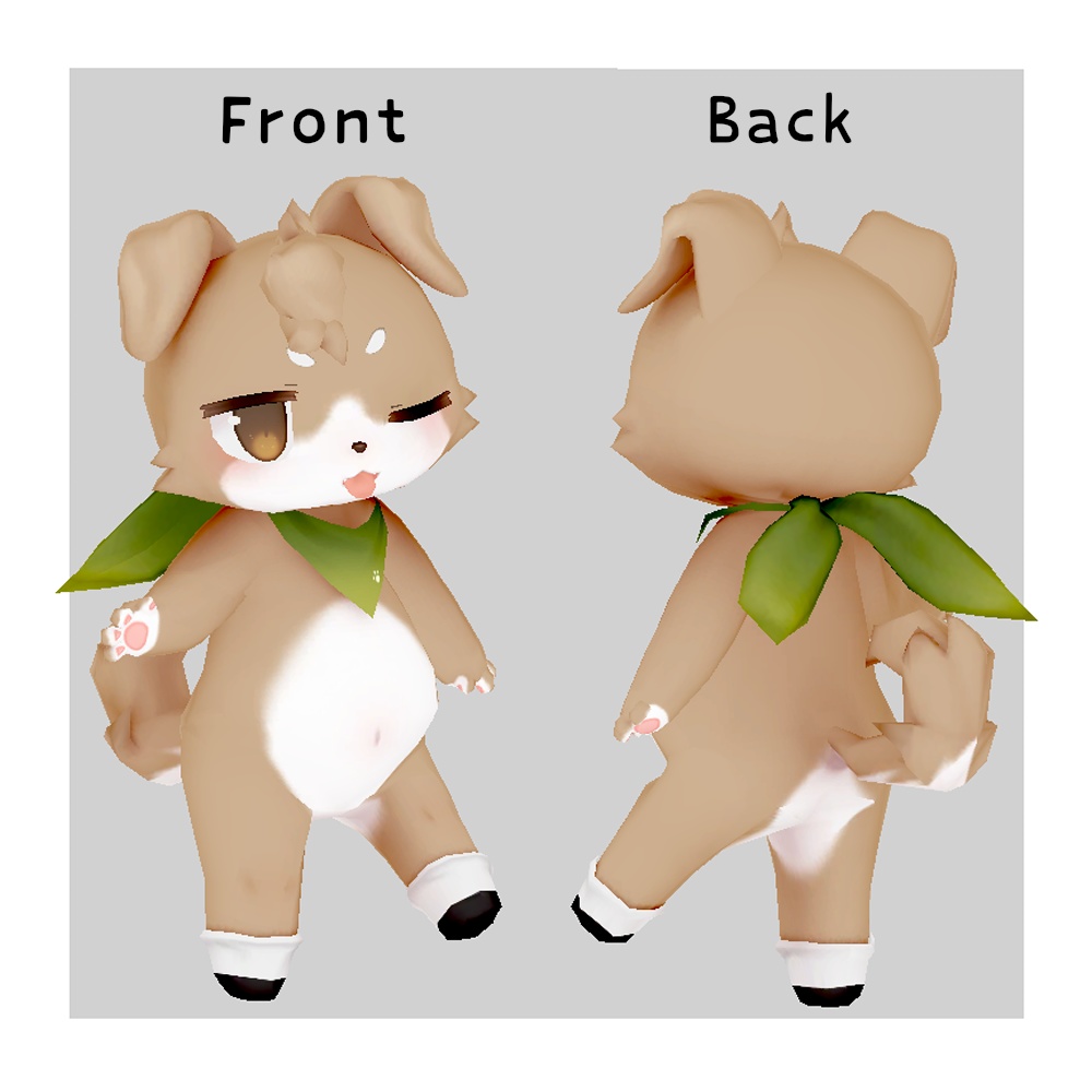 Quest対応オリジナル3Dモデル【mameinu】