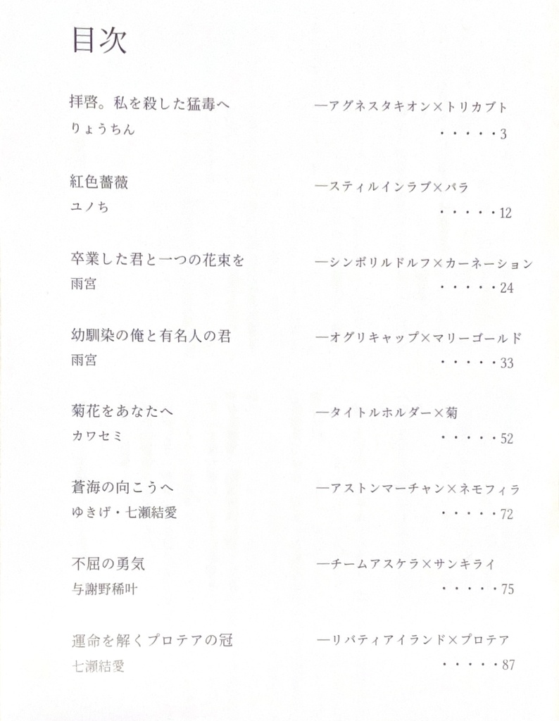 花纏う蹄跡 ウマ娘×花言葉 アンソロジー
