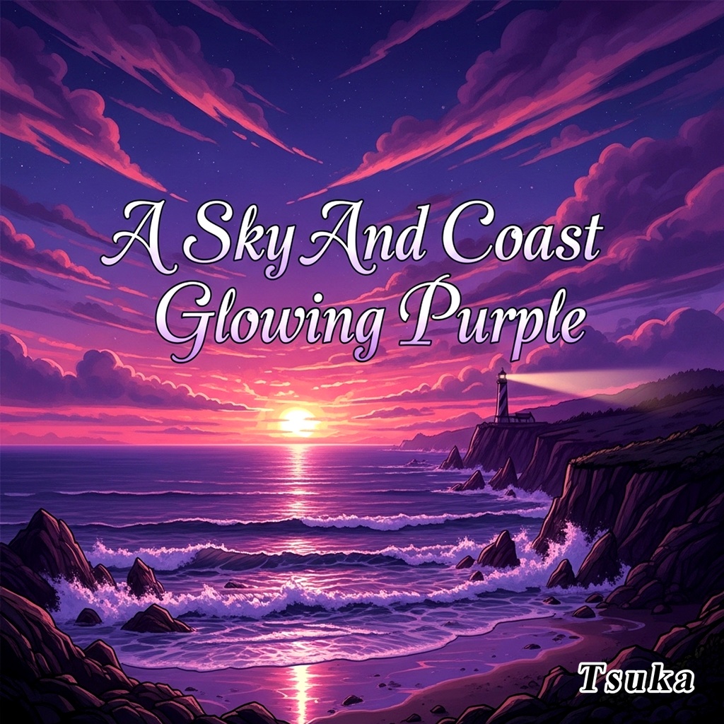 A Sky And Coast Glowing Purple【 Instrumental Music 】