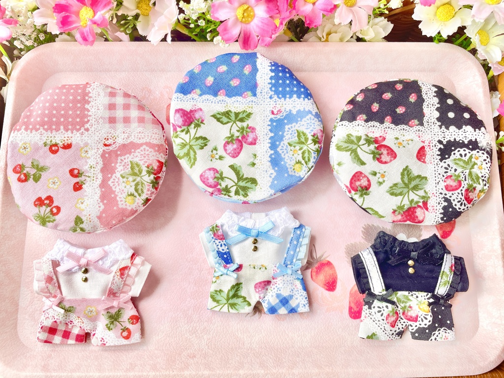 いちごのサロペットセット【10cm/12cm】