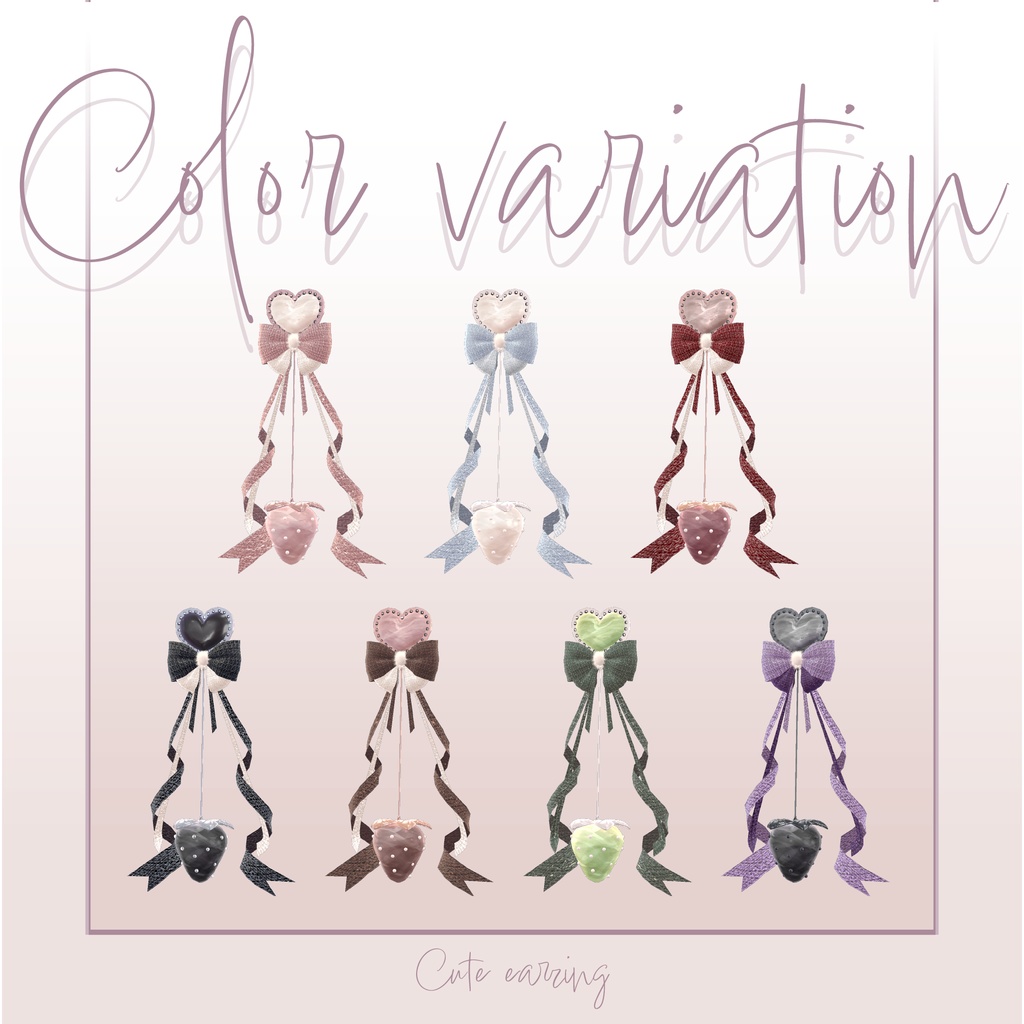 〖Free size〗-Ruban et Fraize-いちごのイヤリング