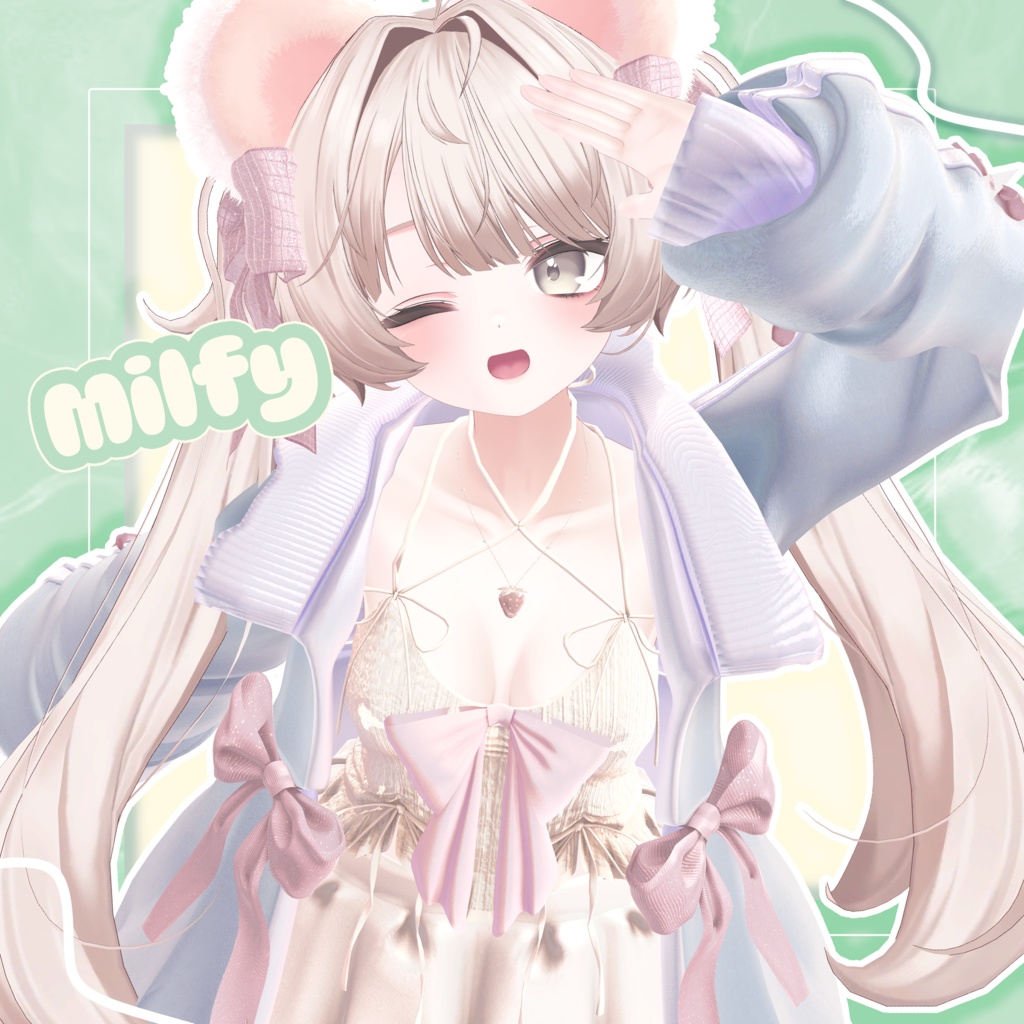 〖10アバター対応〗PUFF RIBBON〖3D衣装〗