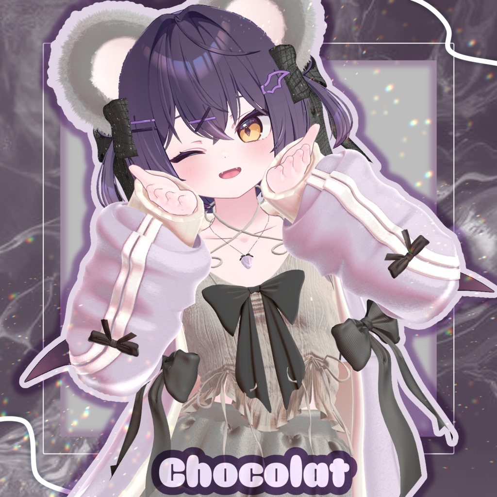 〖10アバター対応〗PUFF RIBBON〖3D衣装〗