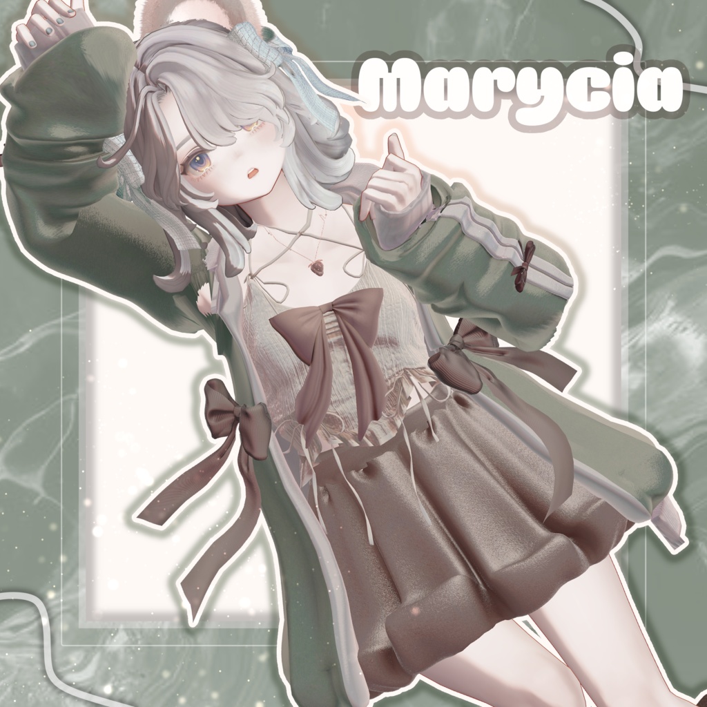 〖10アバター対応〗PUFF RIBBON〖3D衣装〗