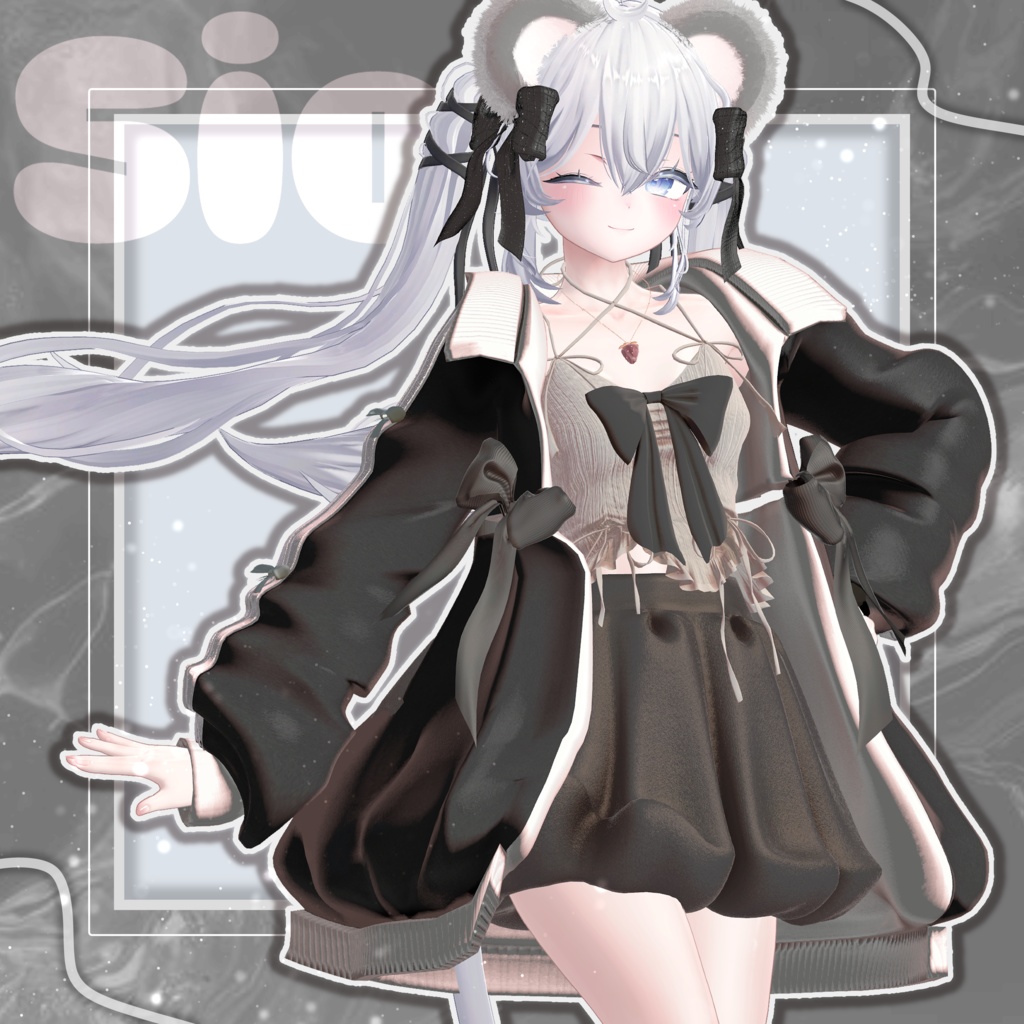 〖10アバター対応〗PUFF RIBBON〖3D衣装〗