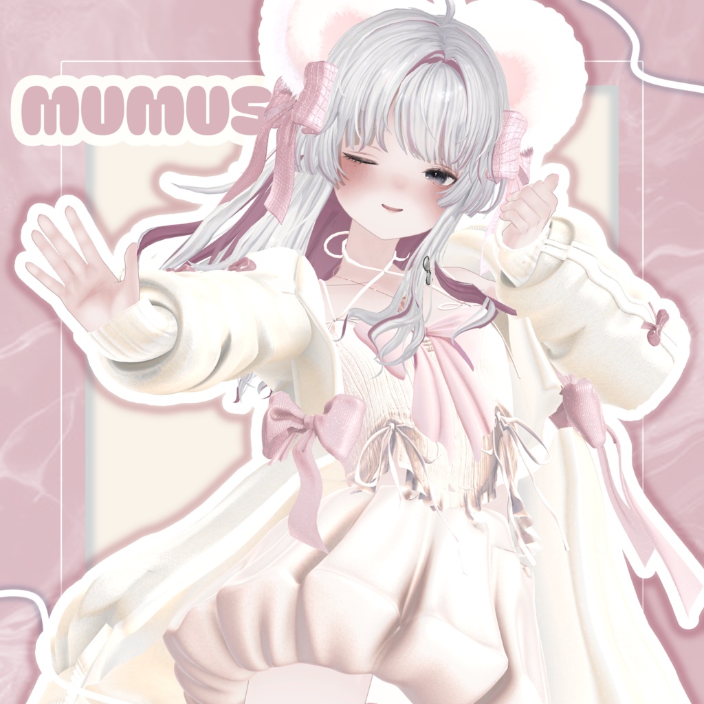 〖10アバター対応〗PUFF RIBBON〖3D衣装〗