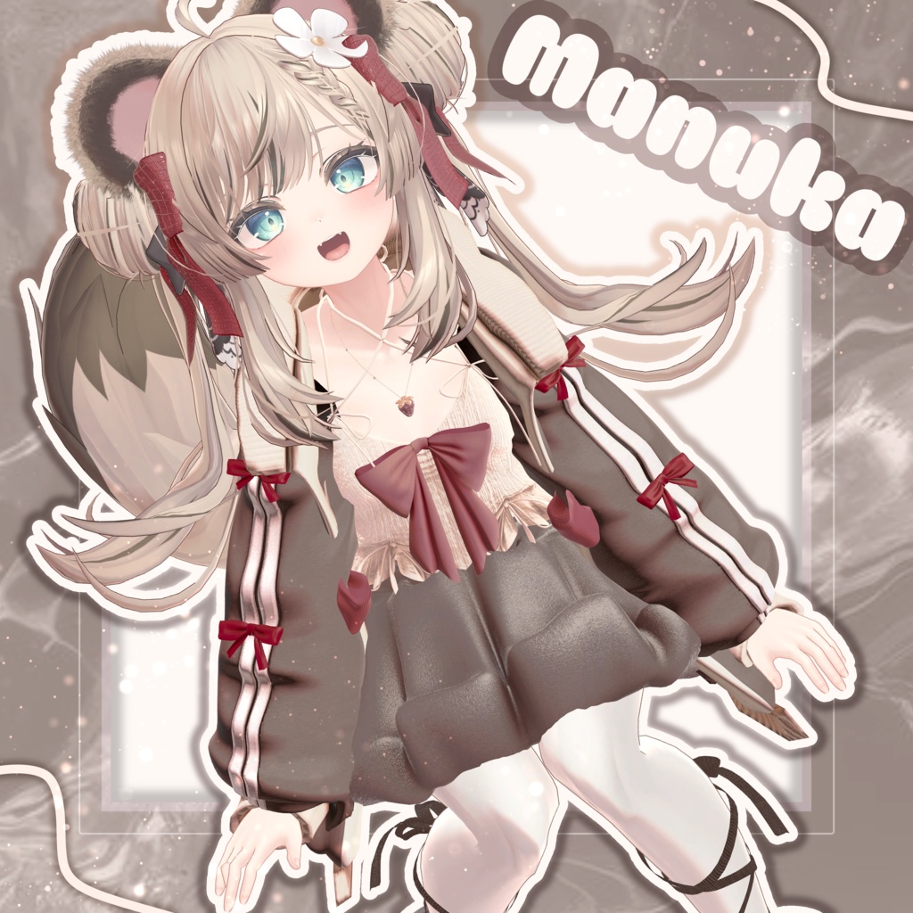 〖10アバター対応〗PUFF RIBBON〖3D衣装〗