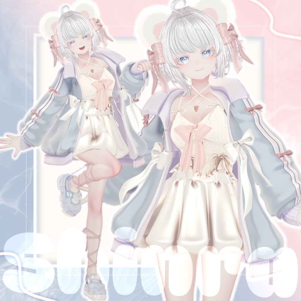 〖10アバター対応〗PUFF RIBBON〖3D衣装〗