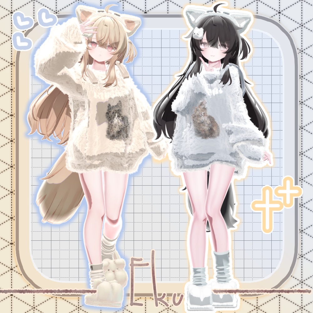 🎉SALE🎉〖✨男女13アバター対応✨〗Fluffy Knit〖2weyギミック付き衣装〗🎄早期購入特典12/25まで⛄