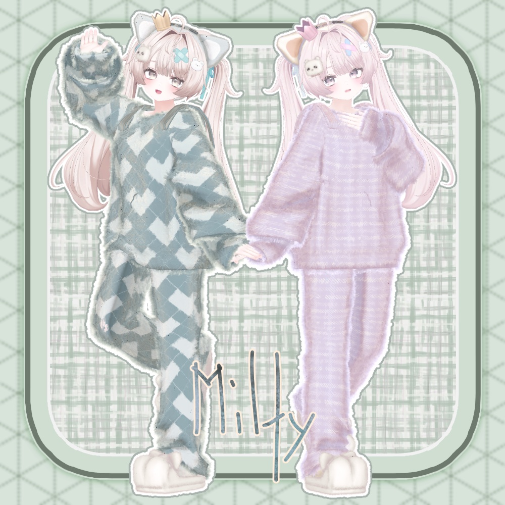 🎉SALE🎉〖✨男女14アバター対応✨〗Fluffy Knit〖2weyギミック付き衣装〗🎄早期購入特典12/25まで⛄