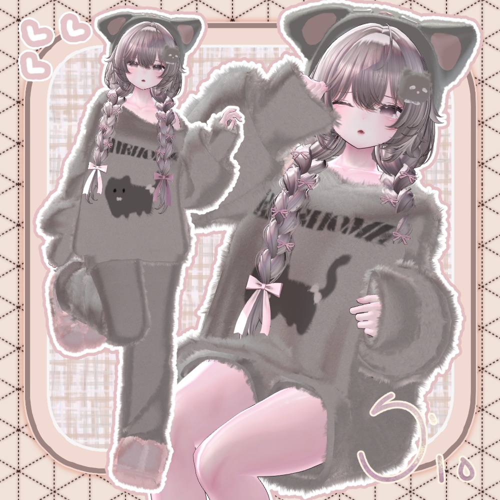 🎉SALE🎉〖✨男女13アバター対応✨〗Fluffy Knit〖2weyギミック付き衣装〗🎄早期購入特典12/25まで⛄