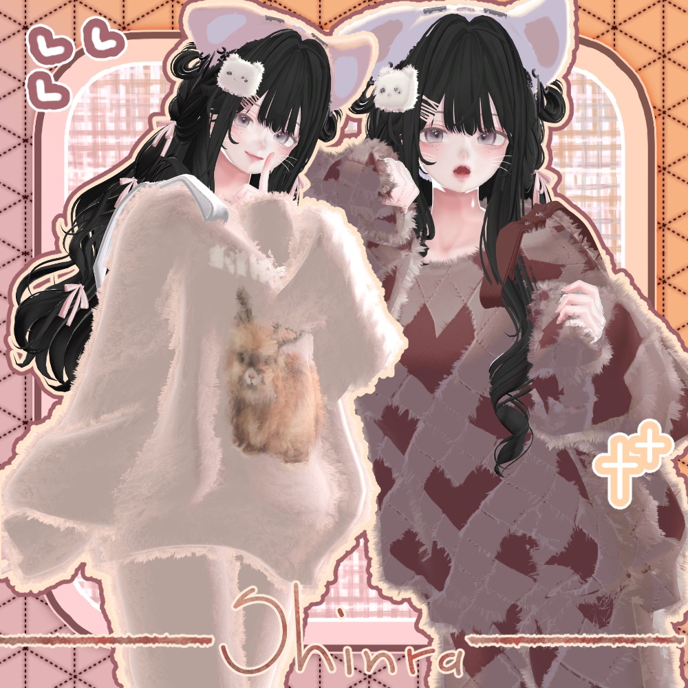 🎉SALE🎉〖✨男女13アバター対応✨〗Fluffy Knit〖2weyギミック付き衣装〗🎄早期購入特典12/25まで⛄