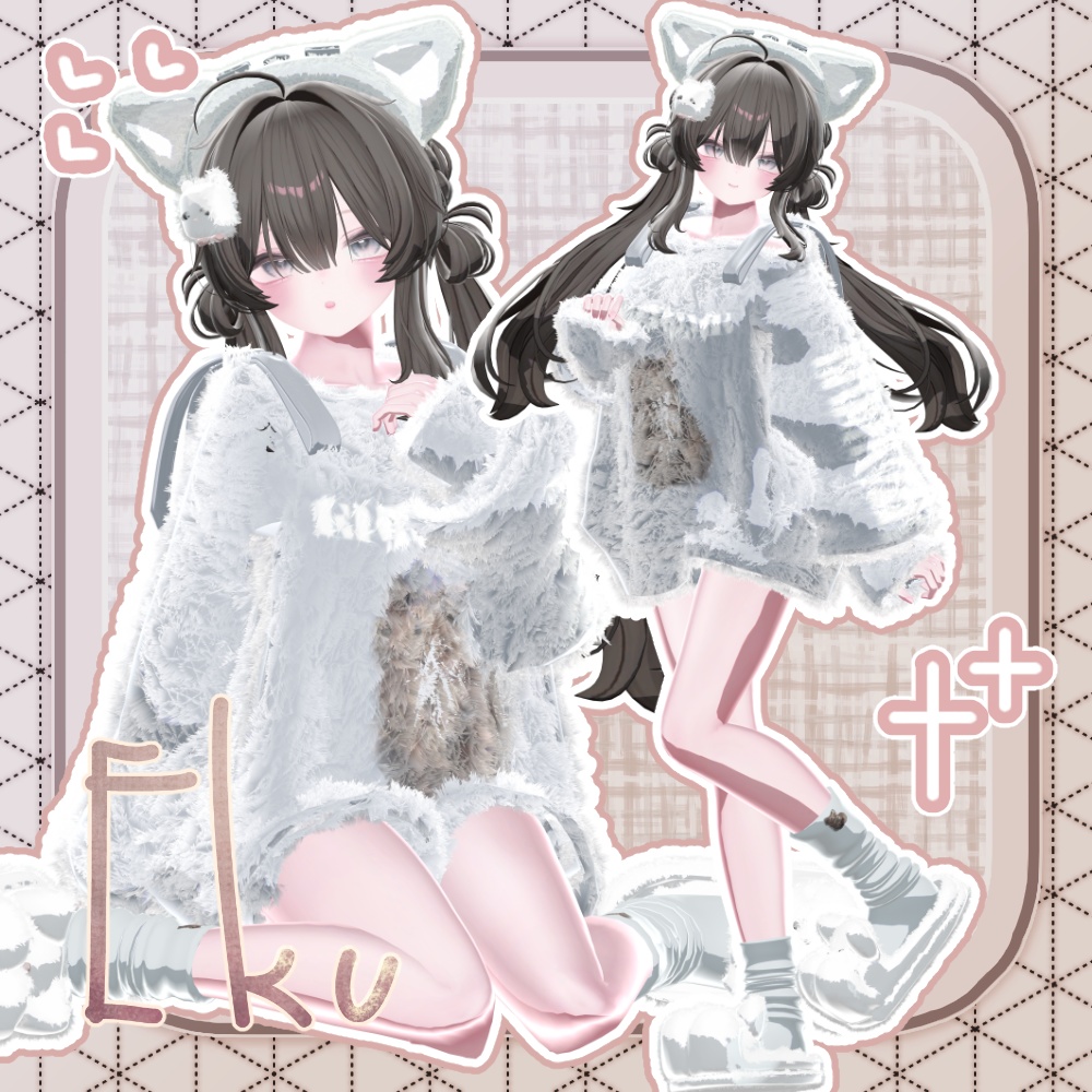 🎉SALE🎉〖✨男女13アバター対応✨〗Fluffy Knit〖2weyギミック付き衣装〗🎄早期購入特典12/25まで⛄