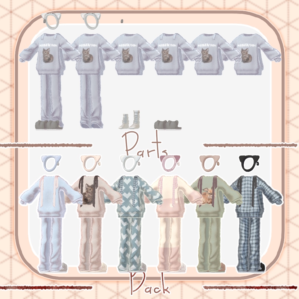 🎉SALE🎉〖✨男女13アバター対応✨〗Fluffy Knit〖2weyギミック付き衣装〗🎄早期購入特典12/25まで⛄