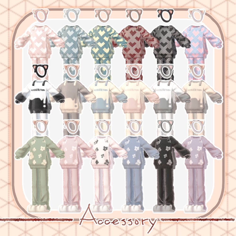 🎉SALE🎉〖✨男女13アバター対応✨〗Fluffy Knit〖2weyギミック付き衣装〗🎄早期購入特典12/25まで⛄