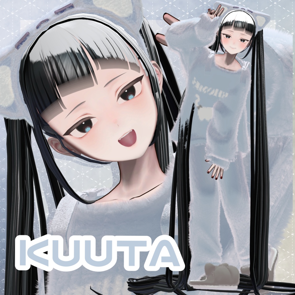 🎉SALE✨〖MA対応💛VRC Hair〗ひきずりツイン✨男女19アバター対応✨〗