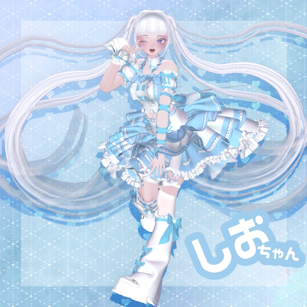 🎉SALE✨〖MA対応💛VRC Hair〗ひきずりツイン✨男女19アバター対応✨〗