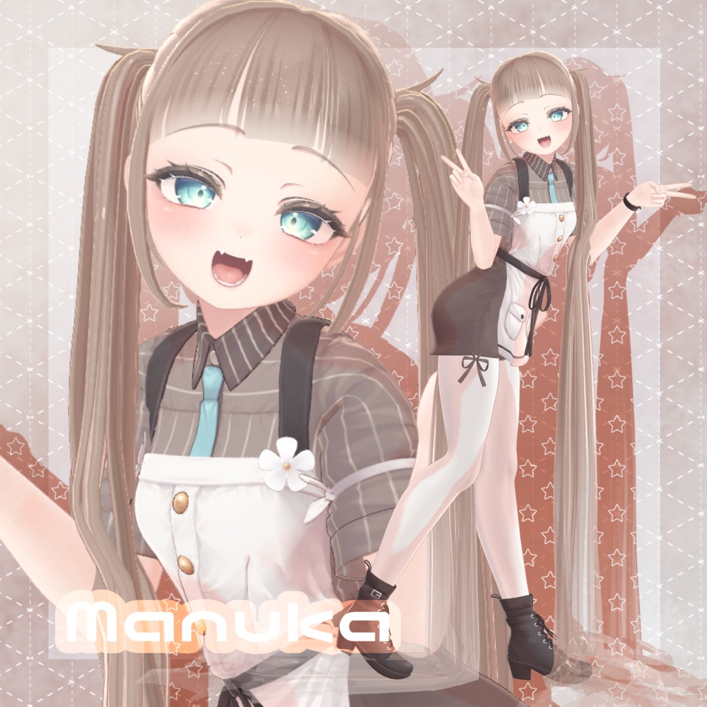 🎉SALE✨〖MA対応💛VRC Hair〗ひきずりツイン✨男女19アバター対応✨〗